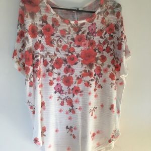 Floral knit shirt